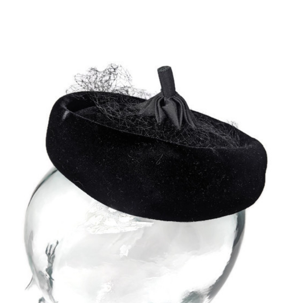 Vintage Velvet Pillbox Hat